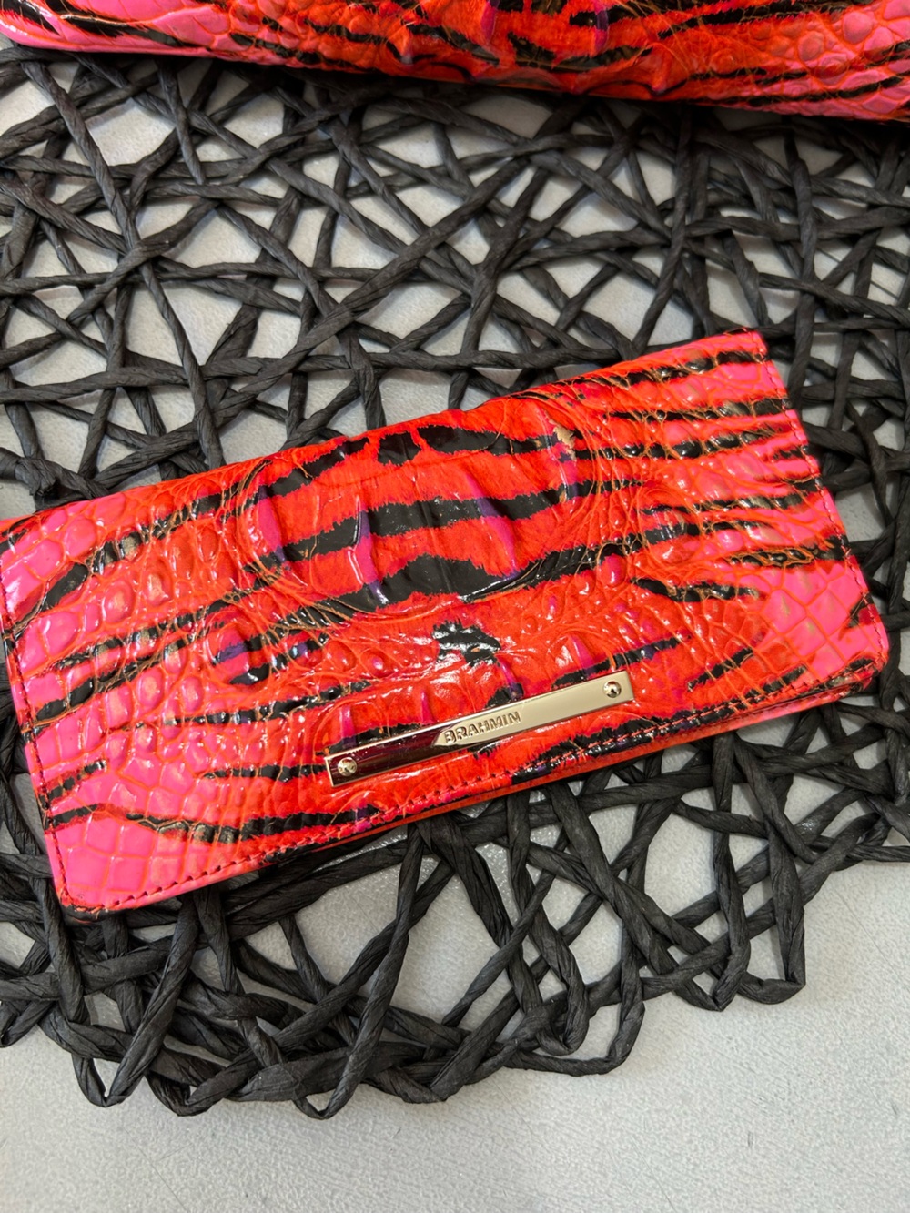 Brahmin Duxbury Pink Feline Ombre & Ady Wallet - Picture 10 of 13